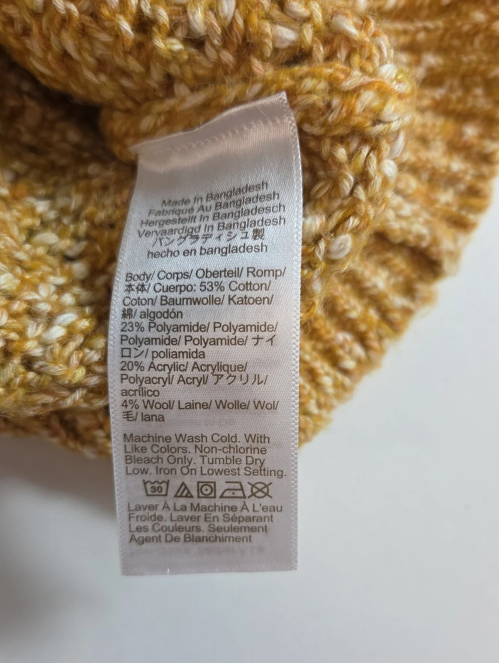 J. Crew Golden Yellow Knit Sweater Size M